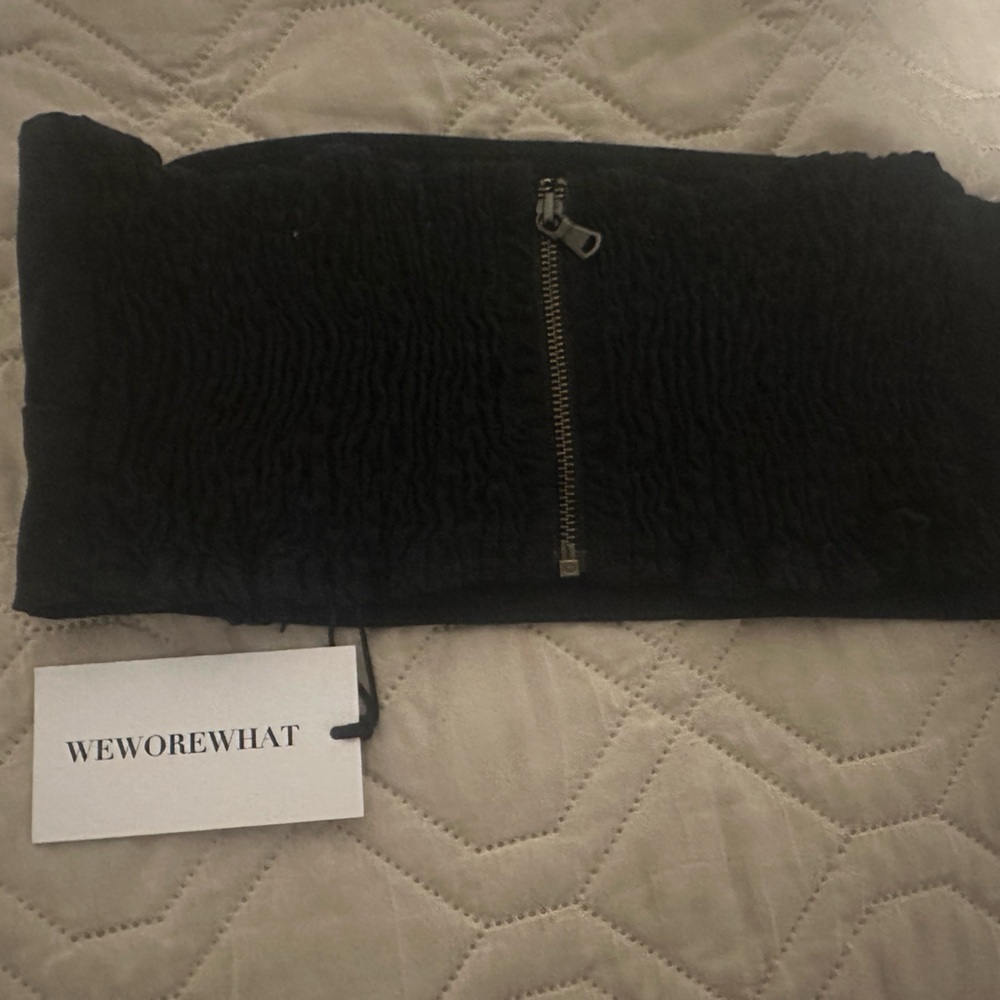 Revolve NWT We Wore What Black Bandeau Top Size aMedium